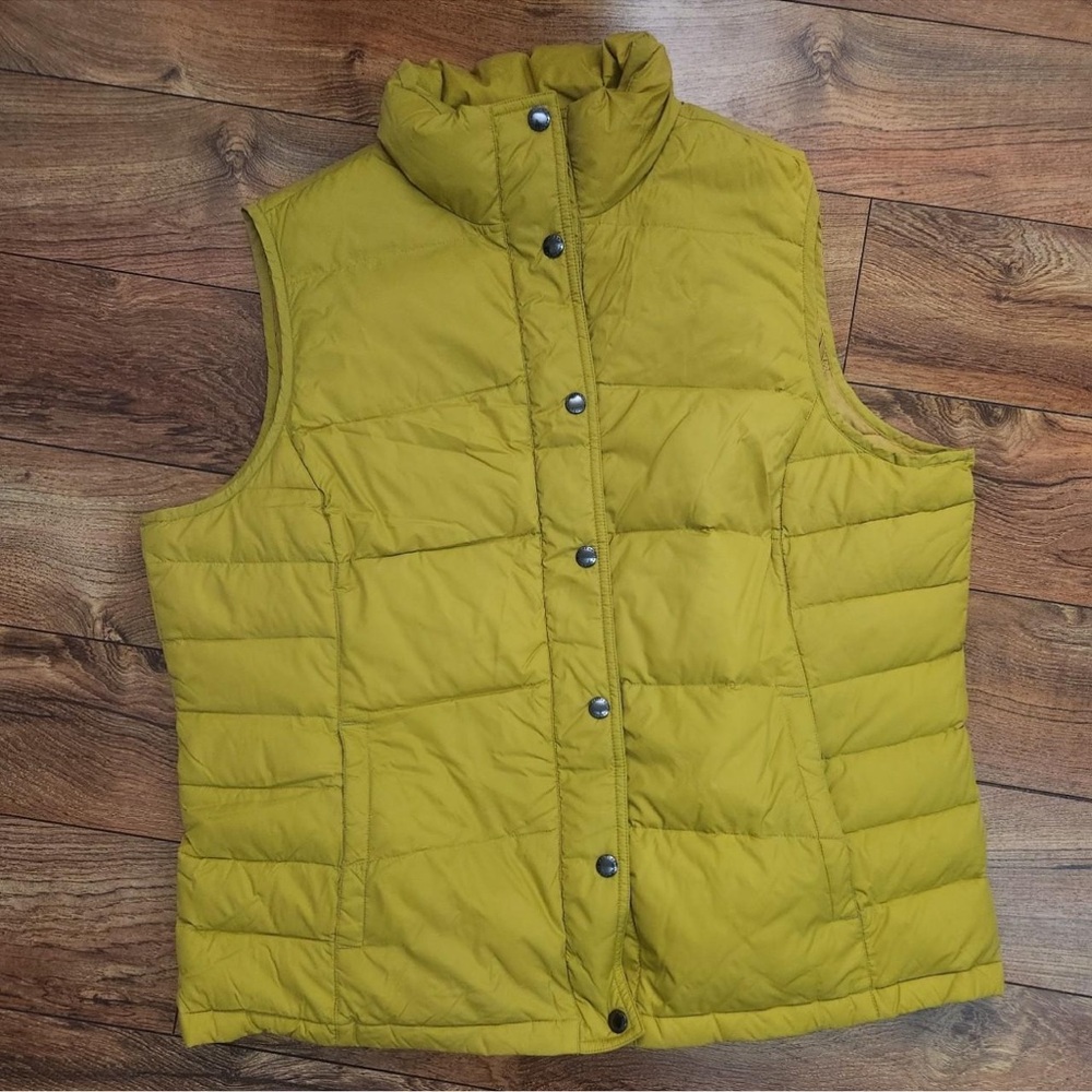 Lands' End Yellow Quilted Puffer Vest